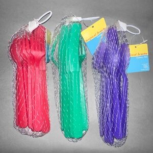 3 Sets of Colorful Plastic Cutlery